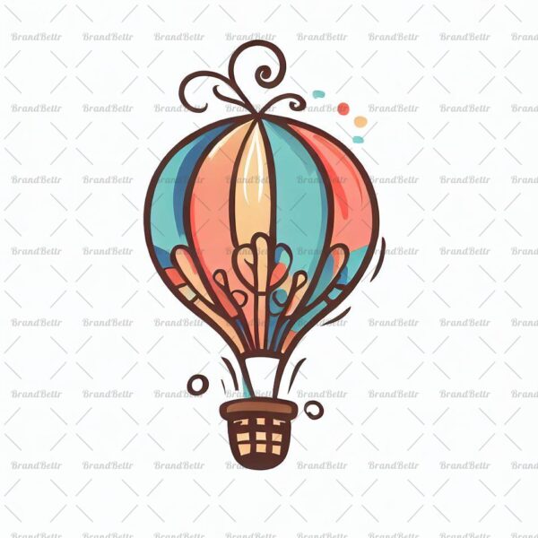 Verspielter Heißluftballon